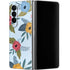 Blue Fall Flowers Galaxy Z Fold4 5G Skin
